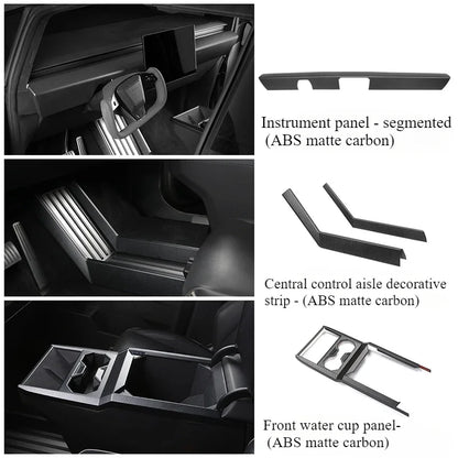 ABS Dashboard Decorative Strip Trim Covers For Tesla Cybertruck