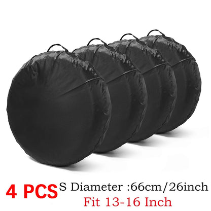 Polyester Dustproof Tire Bags Tyre Sunscreen Storage For Tesla Ev Cars 4PCS 13-16inch