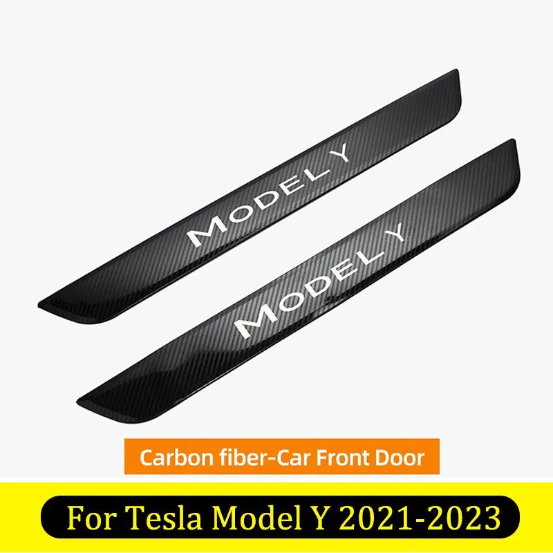 Pedal Protection Strip For Tesla Model 3 /Y 2017-2023 Model Y Carbon Front