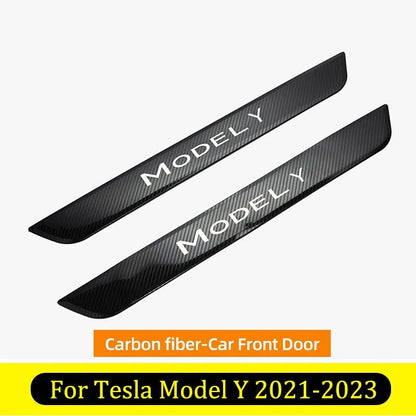 Pedal Protection Strip For Tesla Model 3 /Y 2017-2023 Model Y Carbon Front