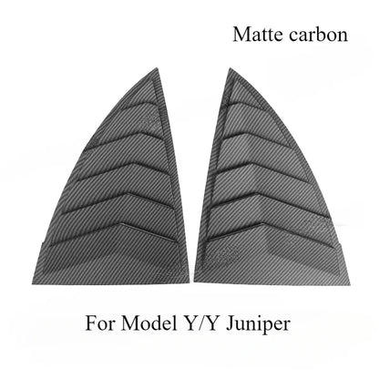 ABS Rear Window Sunshade Shutter Cover For Tesla Model Y Juniper MY Matte carbon