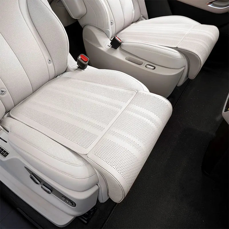 Car Seat Leg Support Cushions Napa Leather Breathable Seat Pad Memory Foam Extender Leg Cushion Universal Car Seat Protect Cover