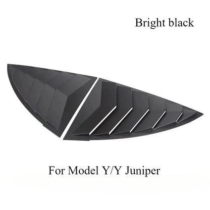 ABS Rear Window Sunshade Shutter Cover For Tesla Model Y Juniper MY Bright black