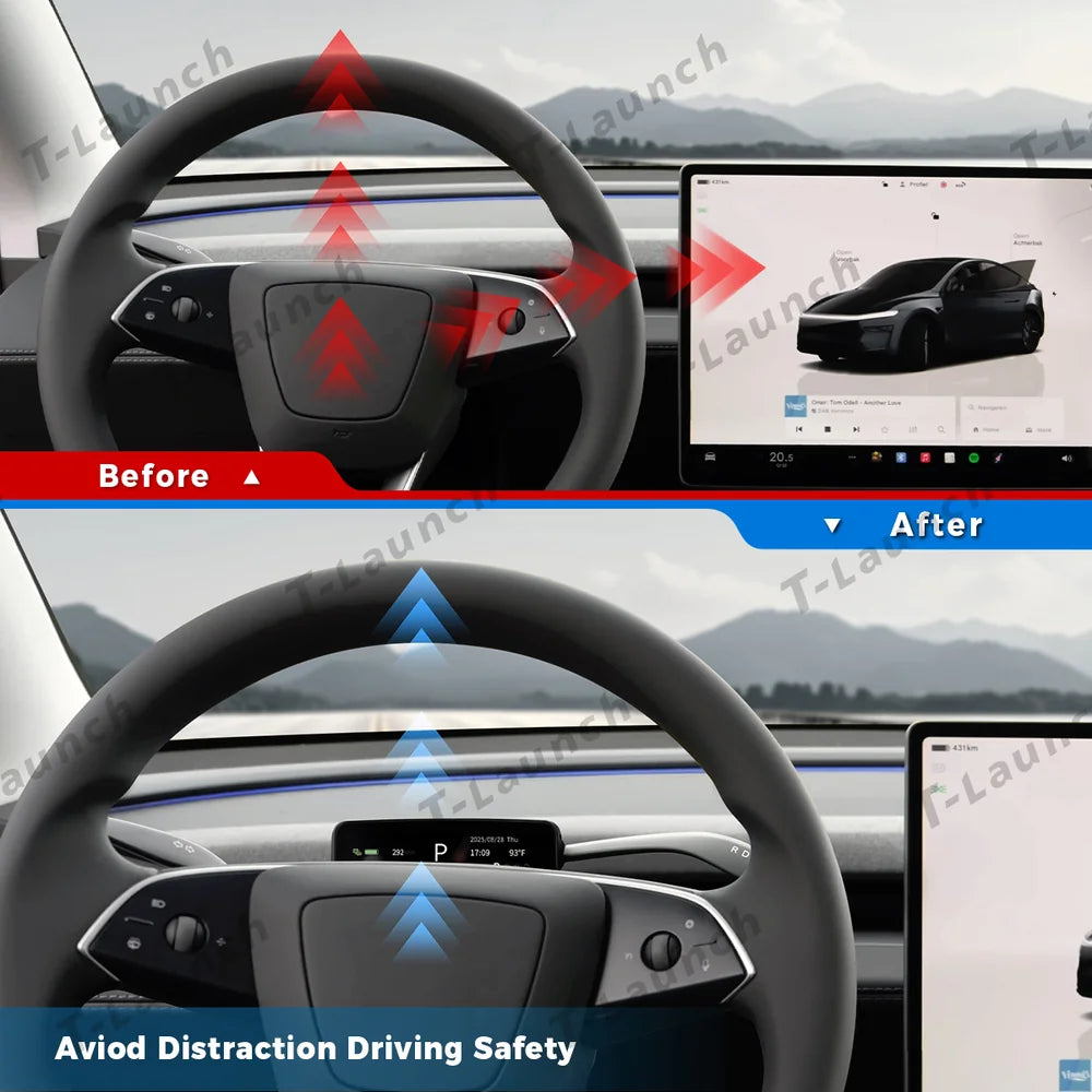 S3 HUD Gear Shift Stalk Kit for Tesla Model Y Juniper 2025+ / Model 3 Highland 2024+