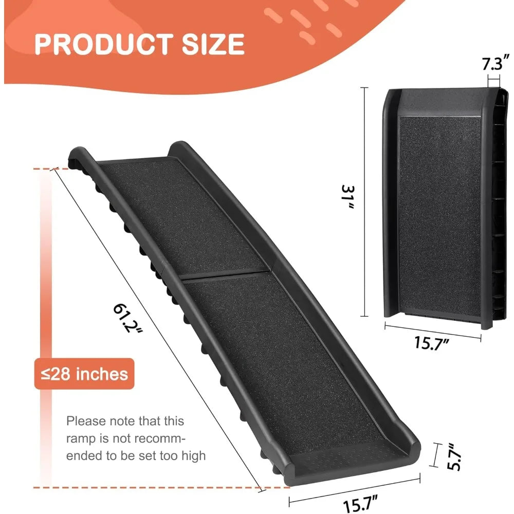 Dog Ramp for EV Car 62" Folding Non-Slip Large Dogs Portable