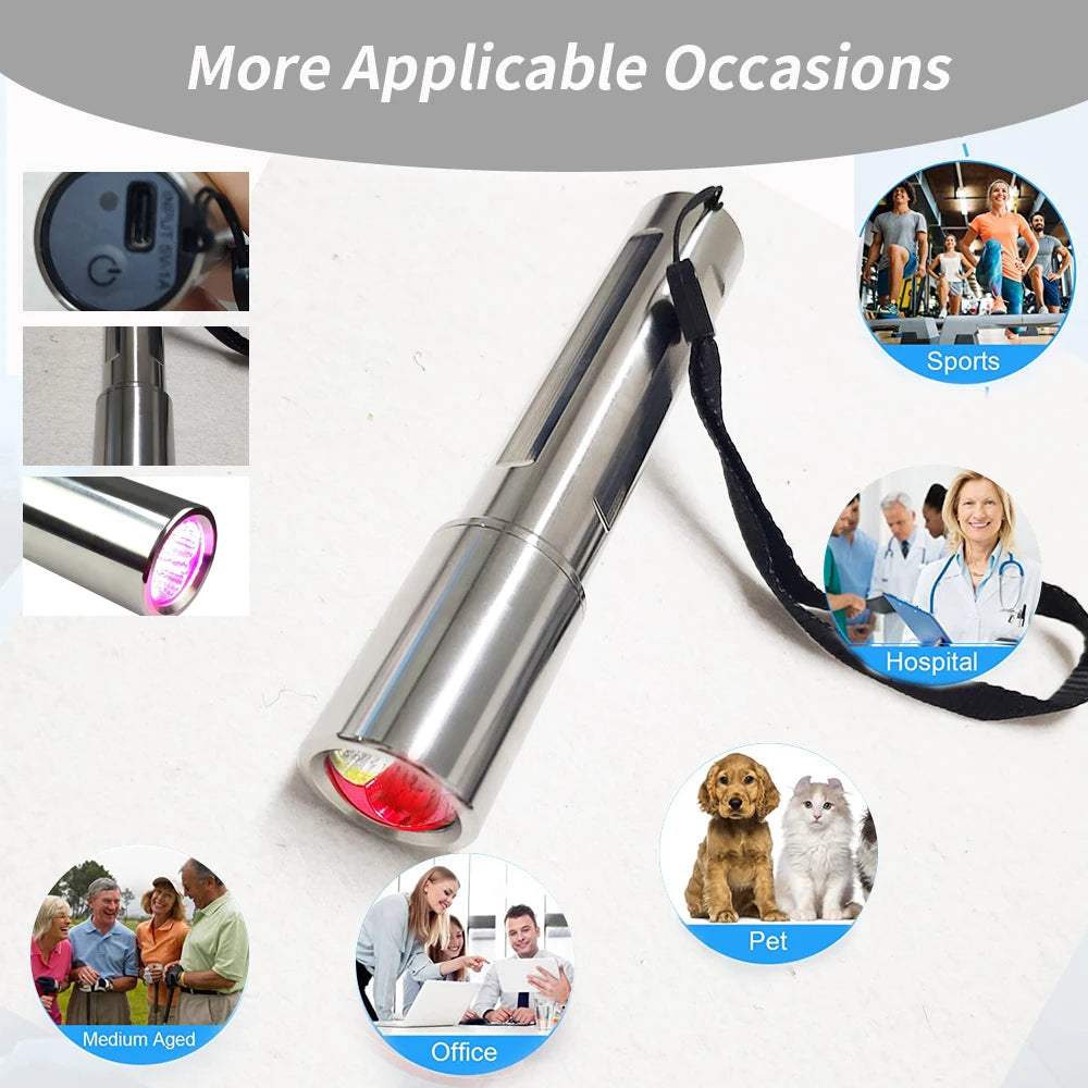Portable Red Light Therapy Flashlight For Tesla EV Car Emergency