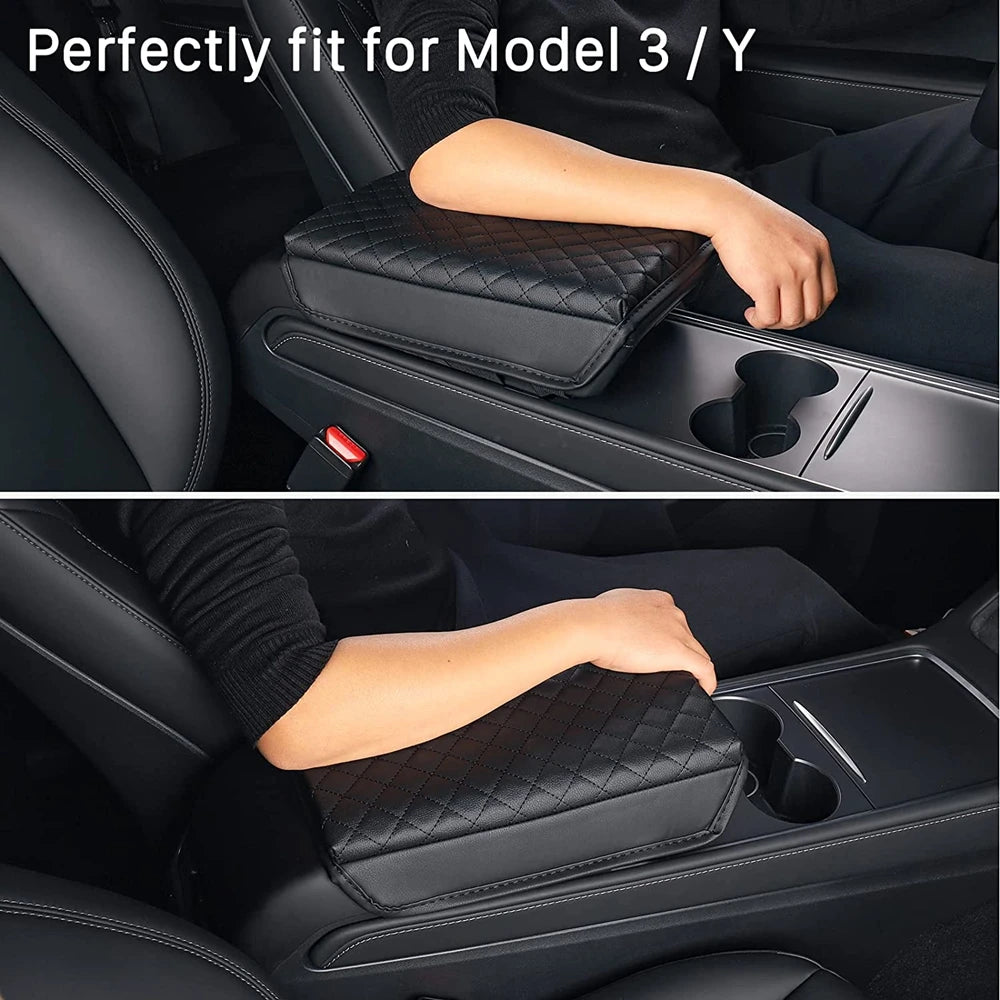 Anti-scratch PU Leather Armrest Cover For Tesla Model 3/Y