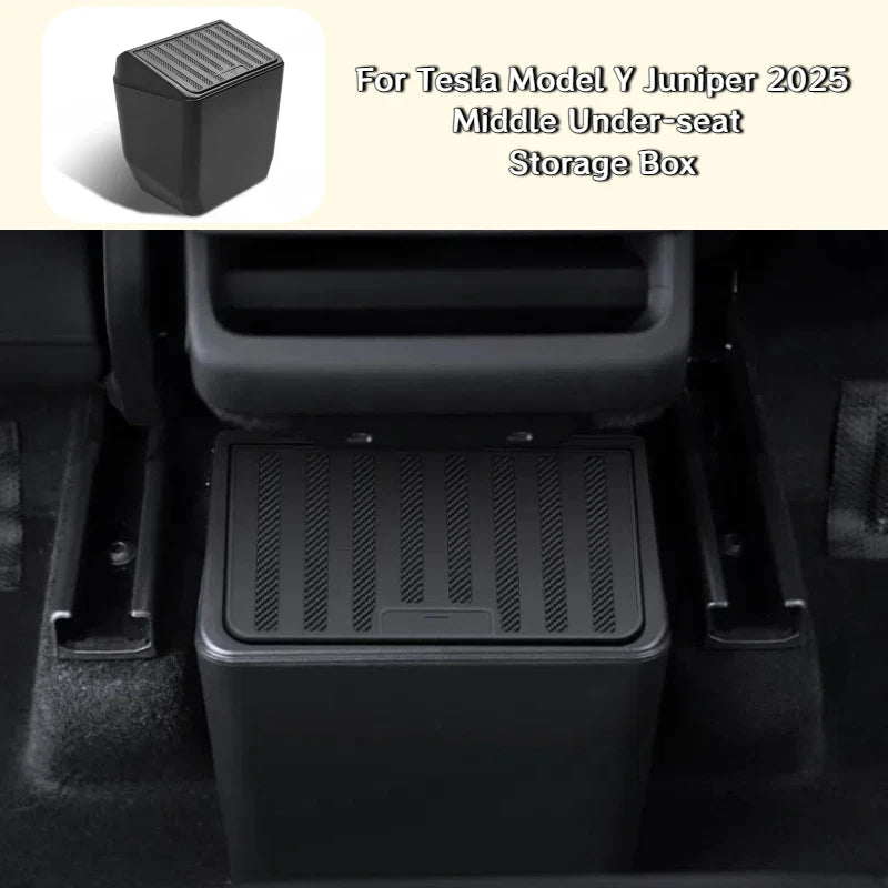 Rear Seat Trash Can Storage Box For Tesla Model Y Juniper