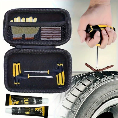 Portable Repair Tire Plug Kit With Rubber Nail For Autos, EVs ,Cars