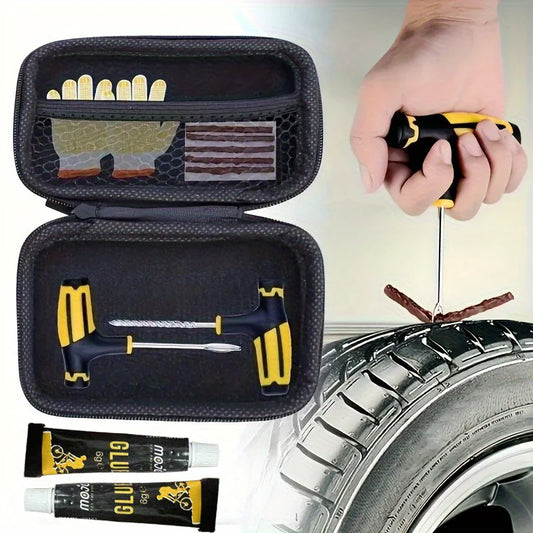 Portable Repair Tire Plug Kit With Rubber Nail For Autos, EVs ,Cars