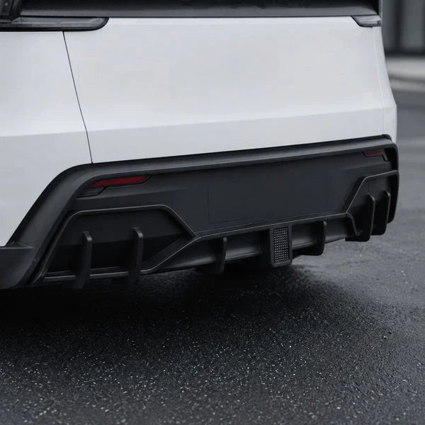 For Tesla Model Y Juniper Rear Bumper Lip Spoiler Diffuser Flashing LED Pilot Brake Light Car Rear Lower Splitter
