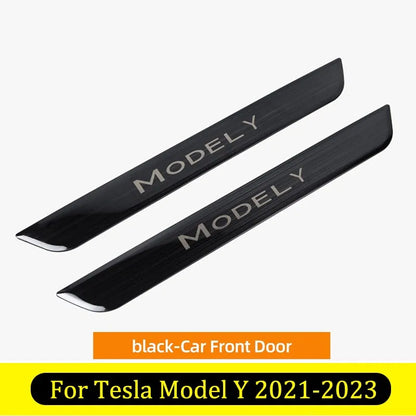 Pedal Protection Strip For Tesla Model 3 /Y 2017-2023 Model Y Black Front