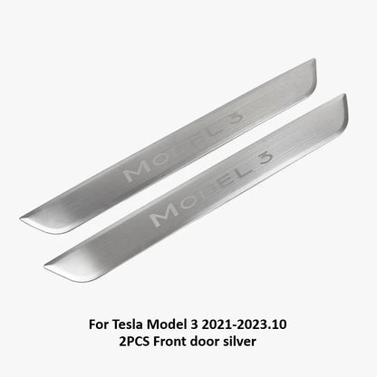 Stainless Steel Door Sill Protectors For Tesla Model 3/Y