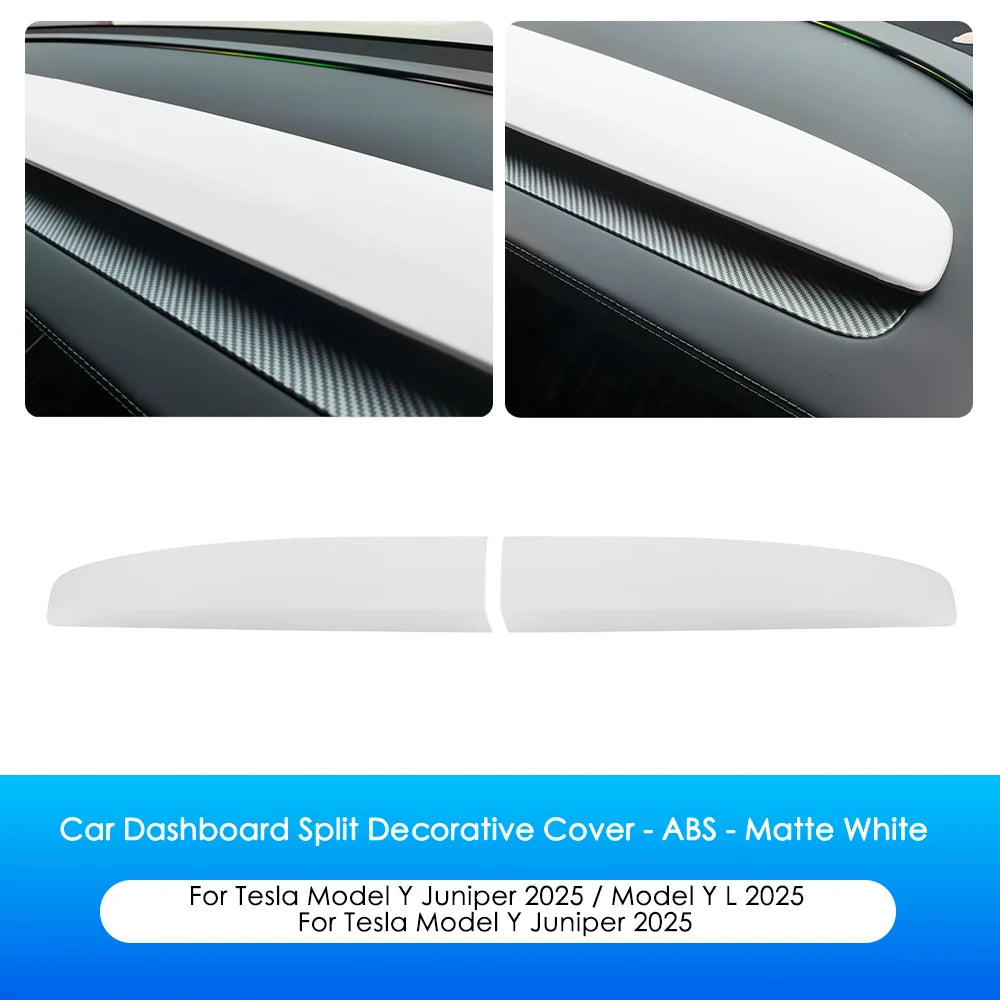 ABS Dashboard Cover For Tesla Model 3 HighlandY Juniper ABS Matte White