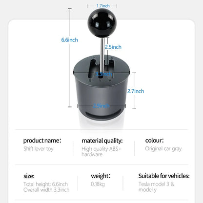 Cup Holder Shifter,Car Gear Toy Funny Decoration for Tesla Model 3 Y