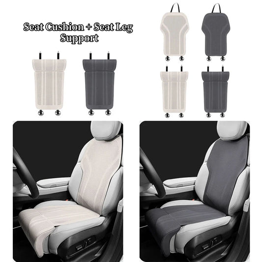 Breathable Leather Car Seat Leg Support Pad for Tesla and EV Cars