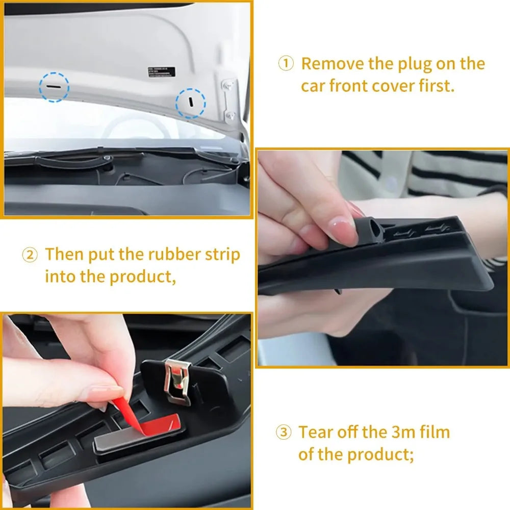 Car Front Hood Dust Proof Seal Strip for Tesla Model 3/Y 2021-2024