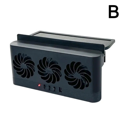 Solar Powered  USB Charging Car Fan Cooler for Tesla Truck RV SUV