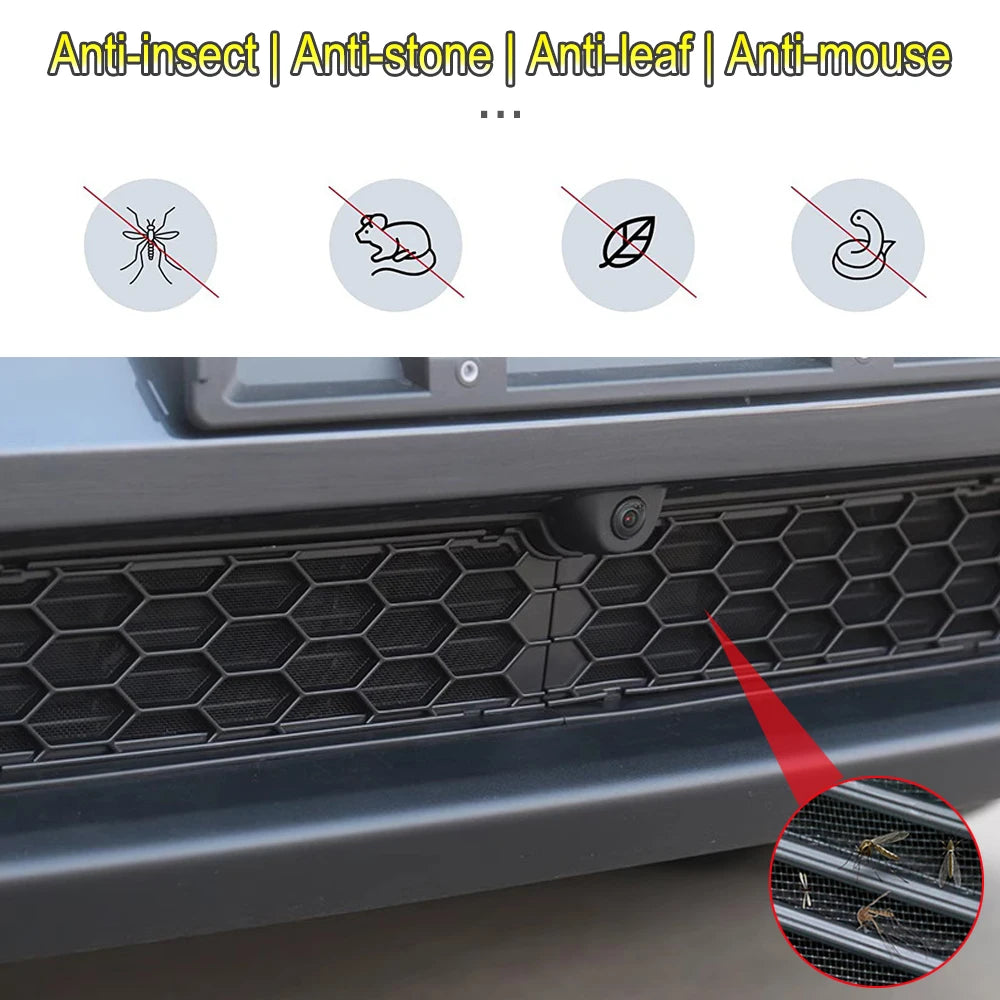 Front Bumper Grill Mesh Air Inlet Vent Cover For Tesla Model Y Juniper