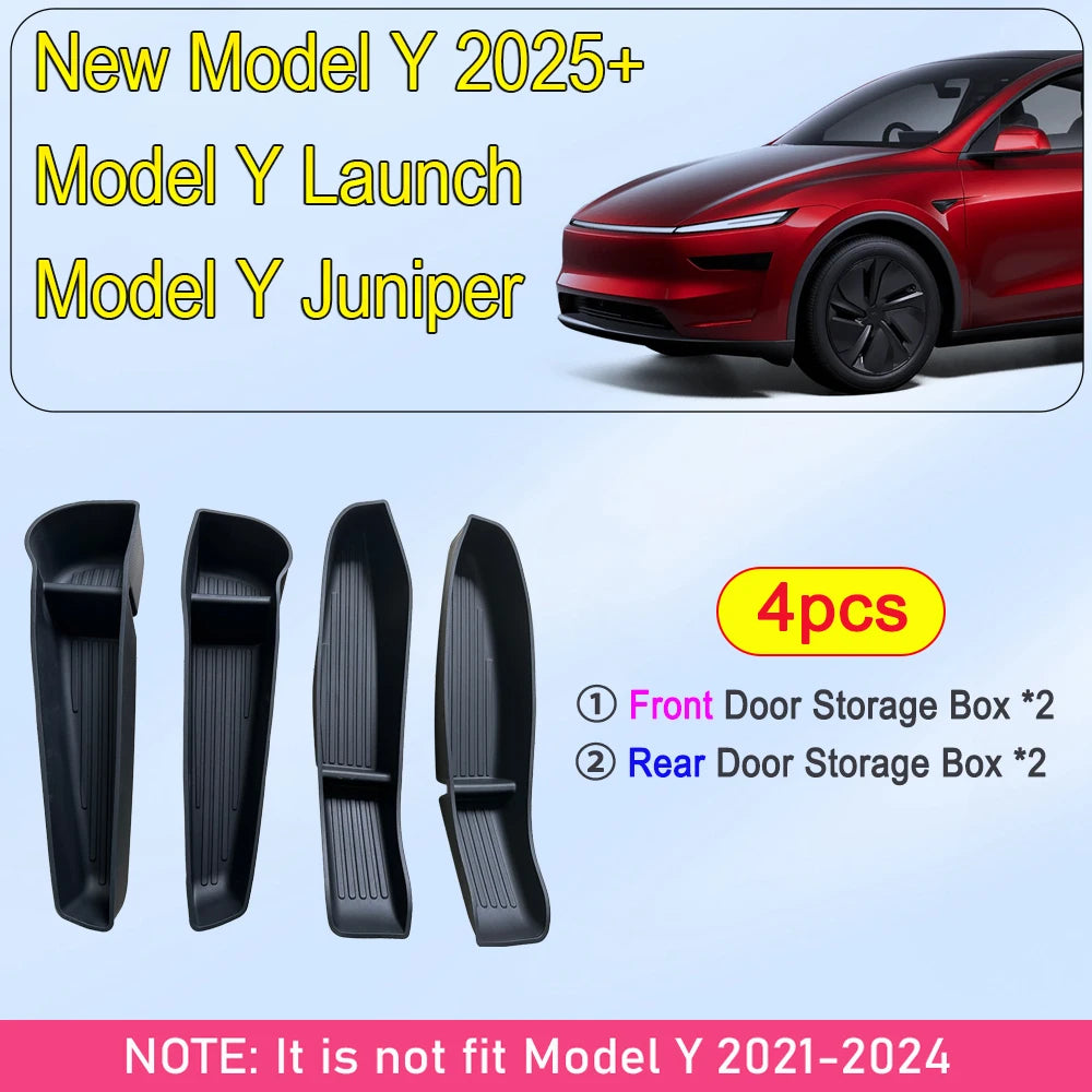 TPE Door Side Storage Box For 2025 2026 Tesla Model 3 Y Juniper Model Y 2025-Now