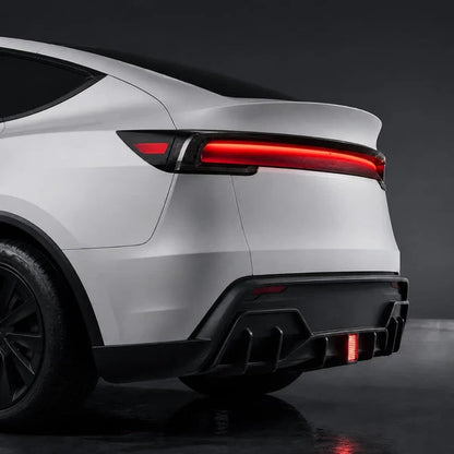 For Tesla Model Y Juniper Rear Bumper Lip Spoiler Diffuser Flashing LED Pilot Brake Light Car Rear Lower Splitter