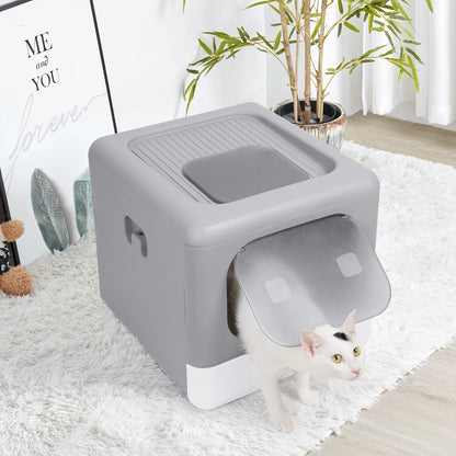 Foldable Travel Cat Litter Box Carrier For EV Car