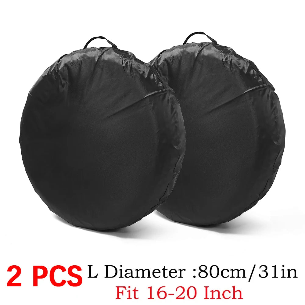 Polyester Dustproof Tire Bags Tyre Sunscreen Storage For Tesla Ev Cars 2PCS 16-20inch