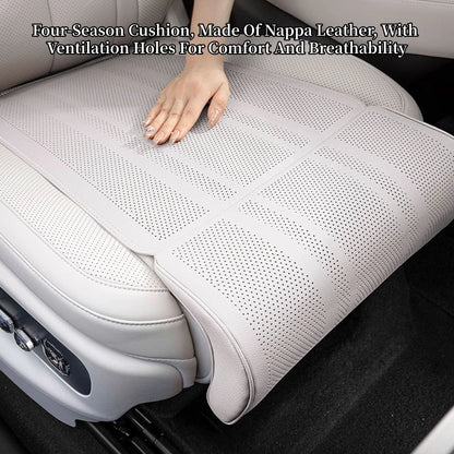 Car Seat Leg Support Cushions Napa Leather Breathable Seat Pad Memory Foam Extender Leg Cushion Universal Car Seat Protect Cover