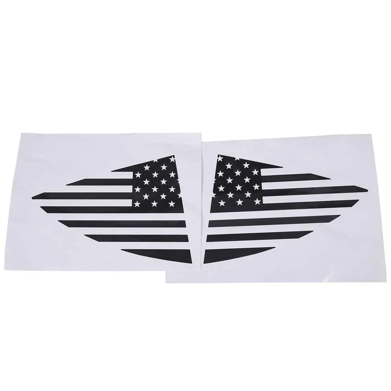 PVC Rear Window Flag Vinyl Decal Trim Sticker For Tesla Model Y Style A