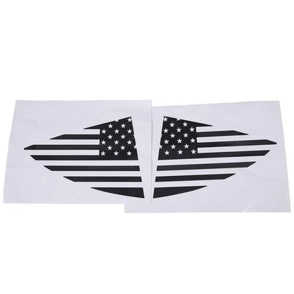 PVC Rear Window Flag Vinyl Decal Trim Sticker For Tesla Model Y Style A