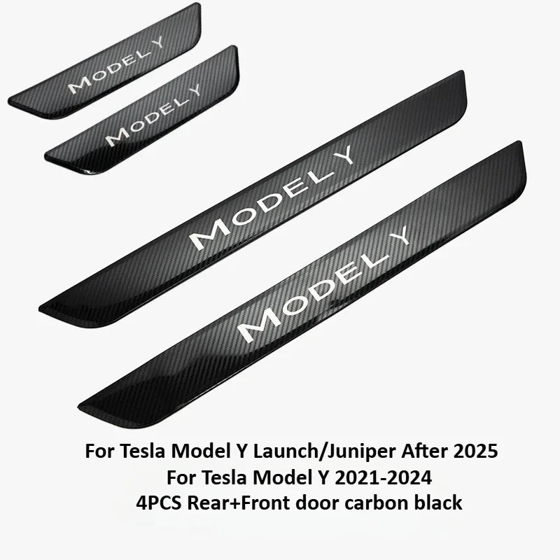 Stainless Steel Door Sill Protectors For Tesla Model 3/Y