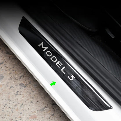 Stainless Steel Door Sill Protectors For Tesla Model 3/Y