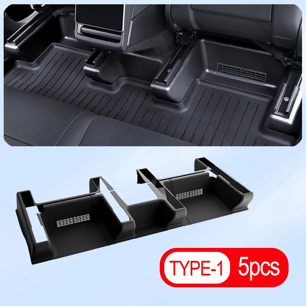 Anti-Kick TPE Mats Under Seat Corner For Tesla Model Y Juniper TYPE-1 (5pcs)