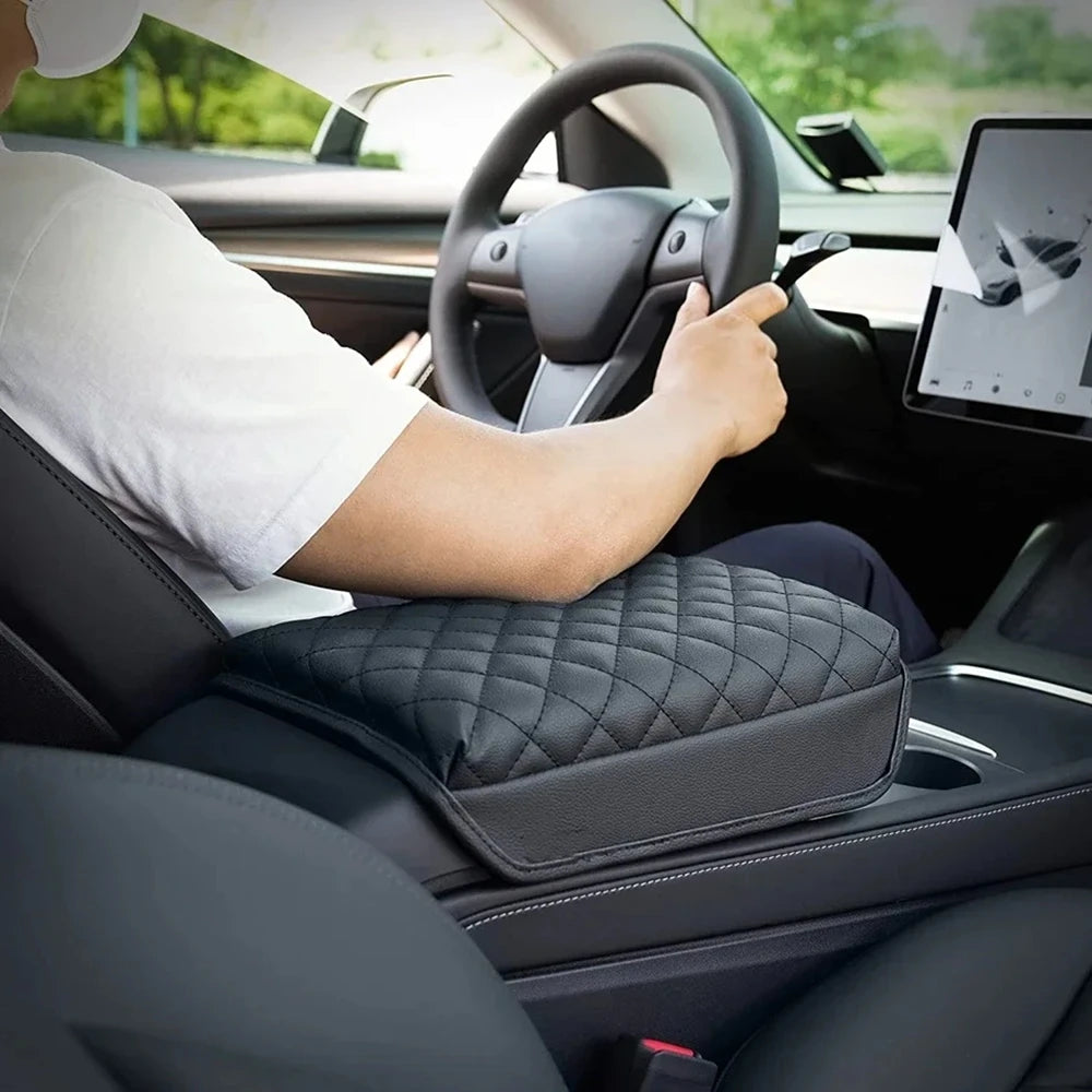 Anti-scratch PU Leather Armrest Cover For Tesla Model 3/Y