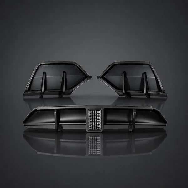 For Tesla Model Y Juniper Rear Bumper Lip Spoiler Diffuser Flashing LED Pilot Brake Light Car Rear Lower Splitter