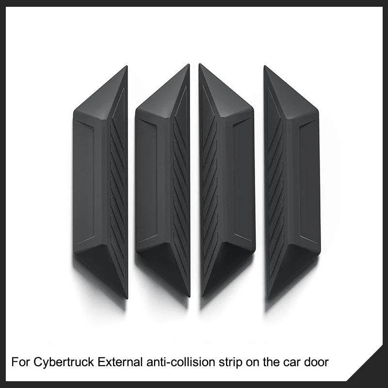 For Tesla Cybertruck 2025 Silicone Door Outside Anti-collision Strip Scratch Resistant Protective Strip Door Handle 4PCS Set