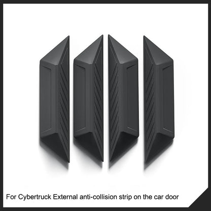 For Tesla Cybertruck 2025 Silicone Door Outside Anti-collision Strip Scratch Resistant Protective Strip Door Handle 4PCS Set