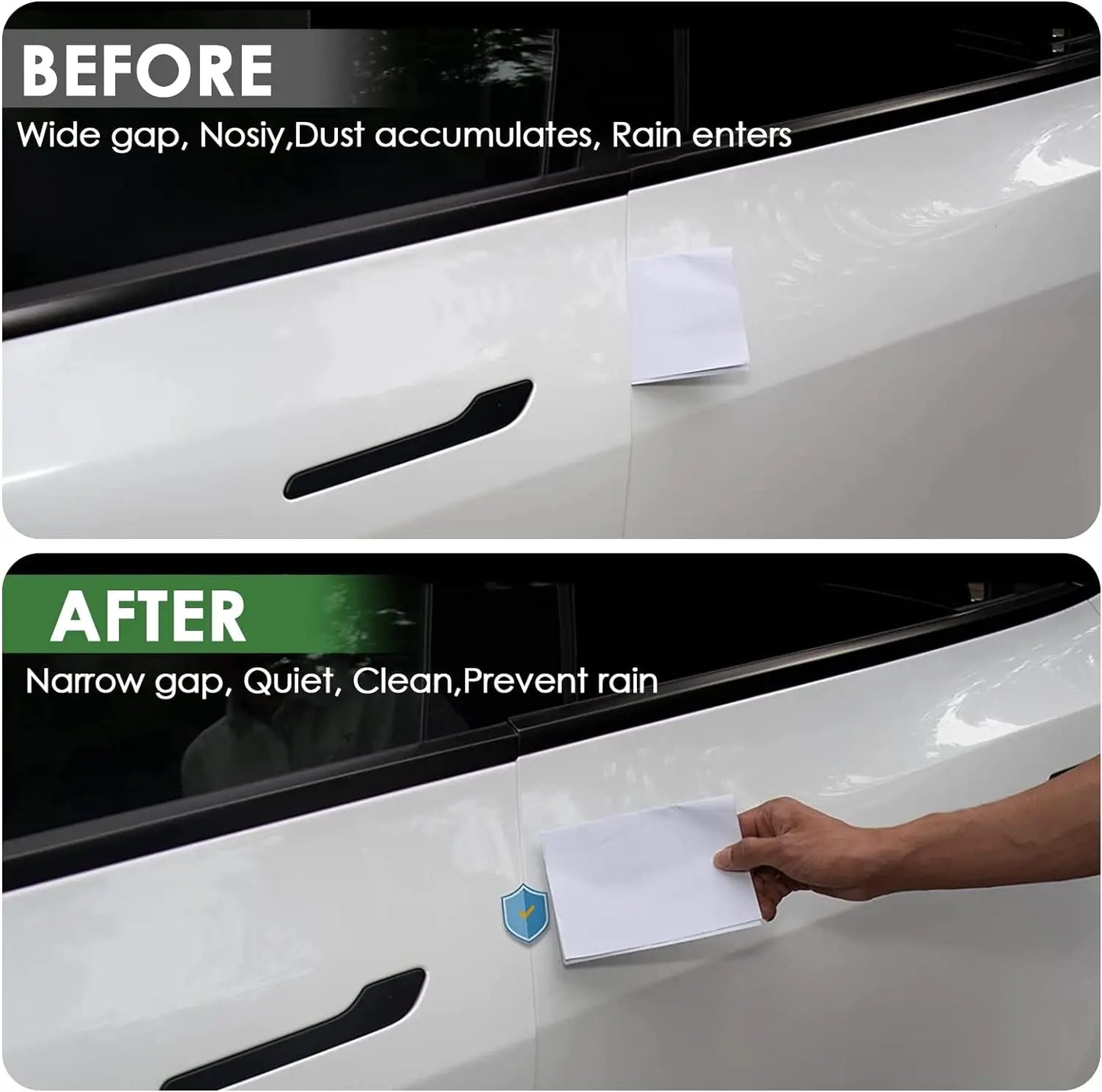 10pcs Door Seal Soundproof Kit For Tesla Model Y Juniper