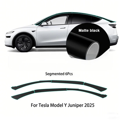 For Tesla Model Y Juniper 2025 Car Suspension Roof TPU Bright Black Film Decoration Invisibility Protect Membrane Accessories