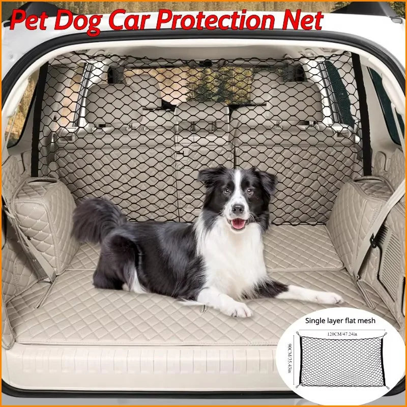120x90cm Dog Barrier for EV Car Trunk Fence Double Layer Safety Net