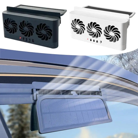 Solar Powered  USB Charging Car Fan Cooler for Tesla Truck RV SUV