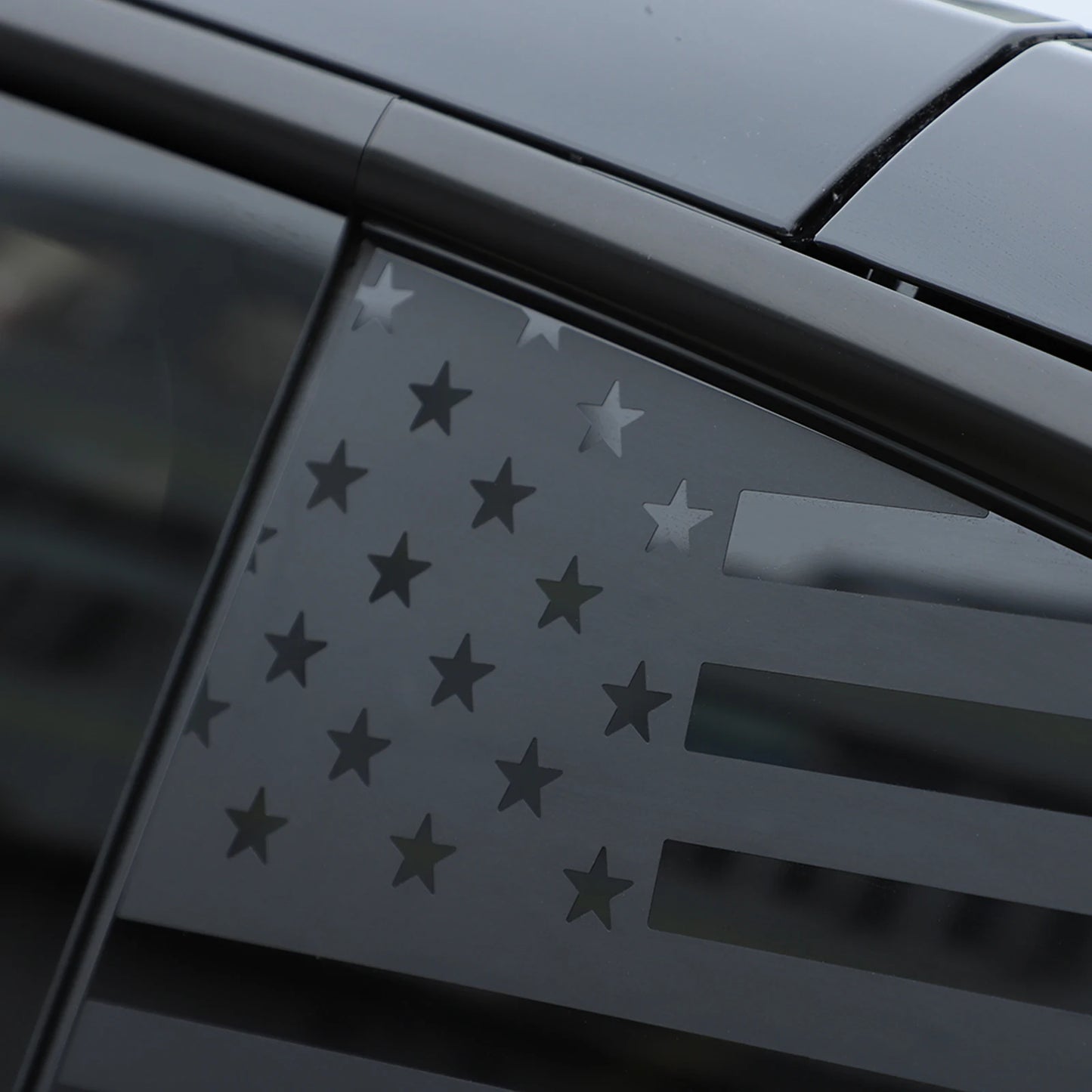 PVC Rear Window Flag Vinyl Decal Trim Sticker For Tesla Model Y