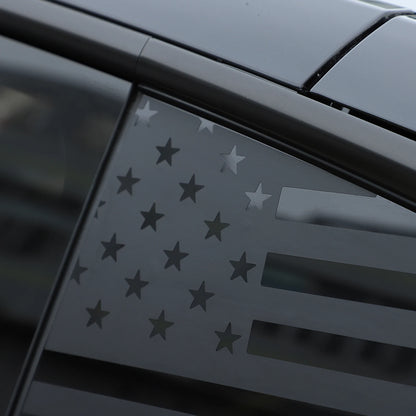 PVC Rear Window Flag Vinyl Decal Trim Sticker For Tesla Model Y