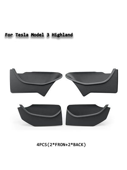 Waterproof TPE Door Organizer Bin for Tesla Model 3 Highland Y Juniper 4pc Model3Highland B