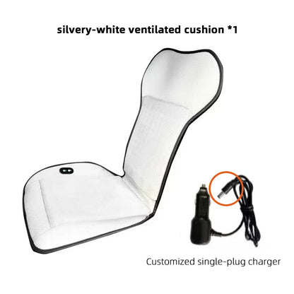 Summer Cool Air Seat Cushion For Tesla Model 3/Y and EV Cars Sliver white x1