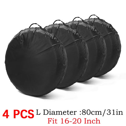 Polyester Dustproof Tire Bags Tyre Sunscreen Storage For Tesla Ev Cars 4PCS 16-20inch