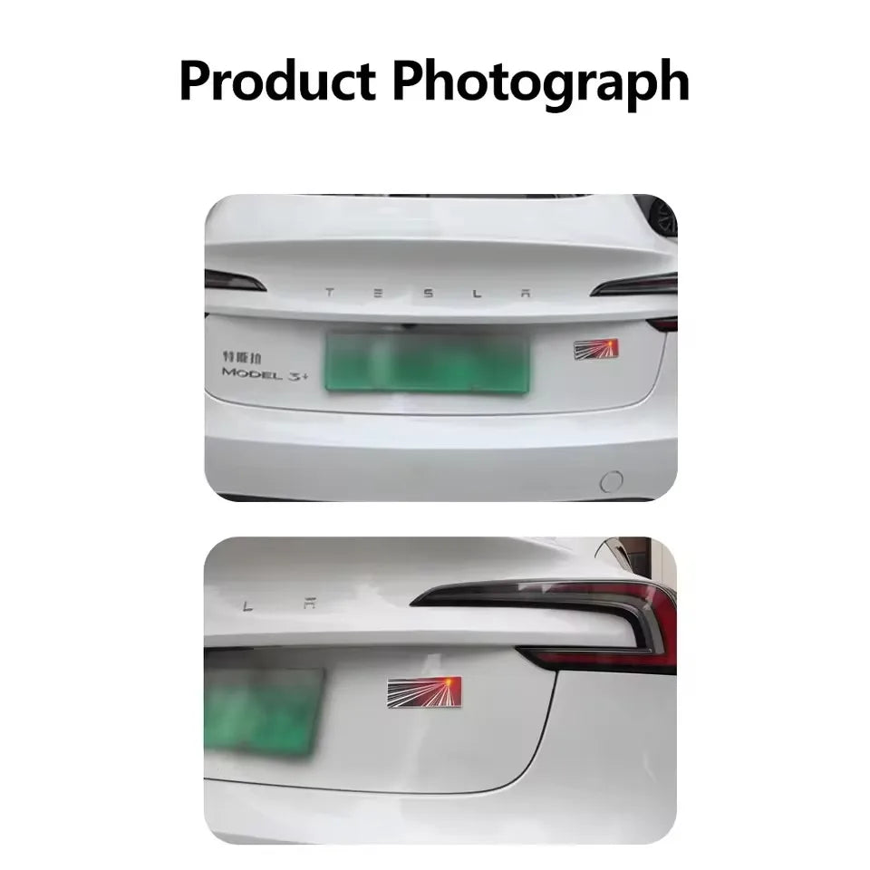 Tail Logo Sticker Trunk Badge Emblem For Tesla Ev Cars