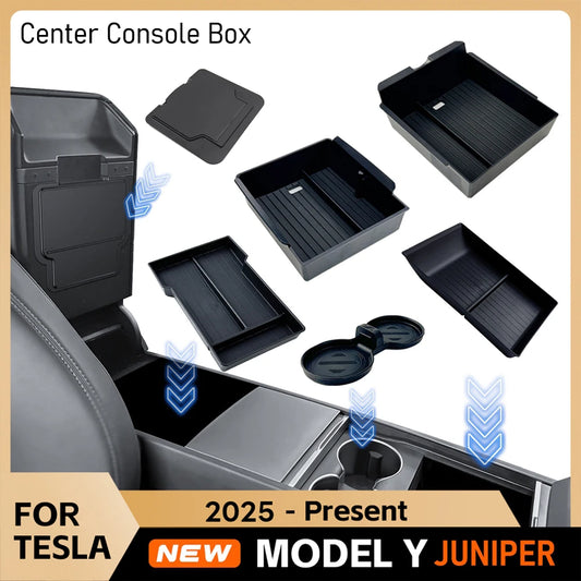 Center Console Organizer Tray for 2026 2025 Tesla Model Y Juniper