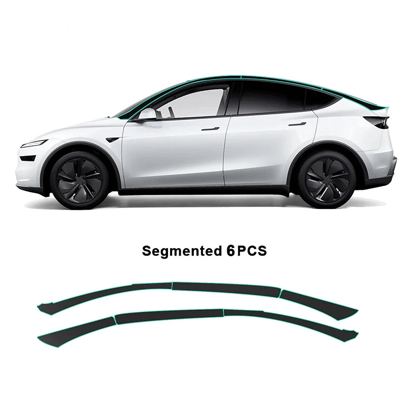 For Tesla Model Y Juniper 2025 Car Suspension Roof TPU Bright Black Film Decoration Invisibility Protect Membrane Accessories