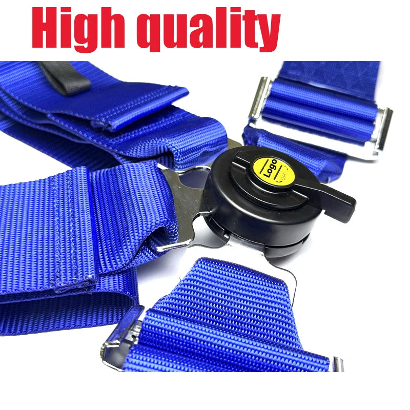 Racing Harness Seat Belt 3" 4 Point Quick Release Nylon Safety Strap